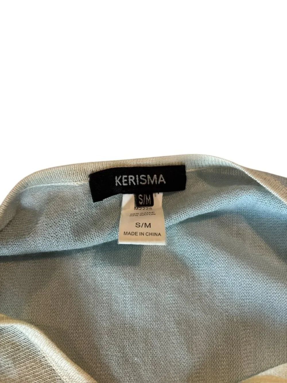 Kerisma Women's Super Light Cream & Light Blue Top